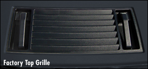 factory-installed top grille