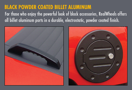 Black Powder Coated Billet Aluminum