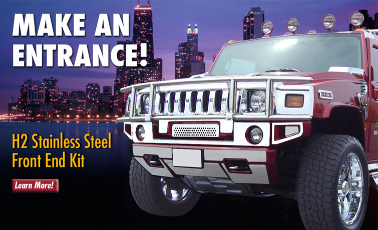 Make an Entrance! H2 Stainless Steel Front End Kit
